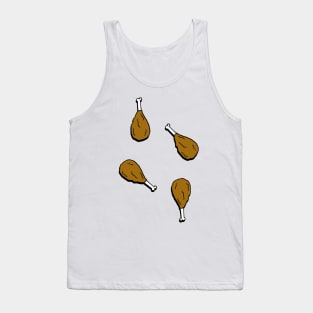 chicken drumsticks on blue Tank Top